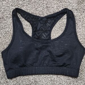 ZYIA Black Textured Sports Bra